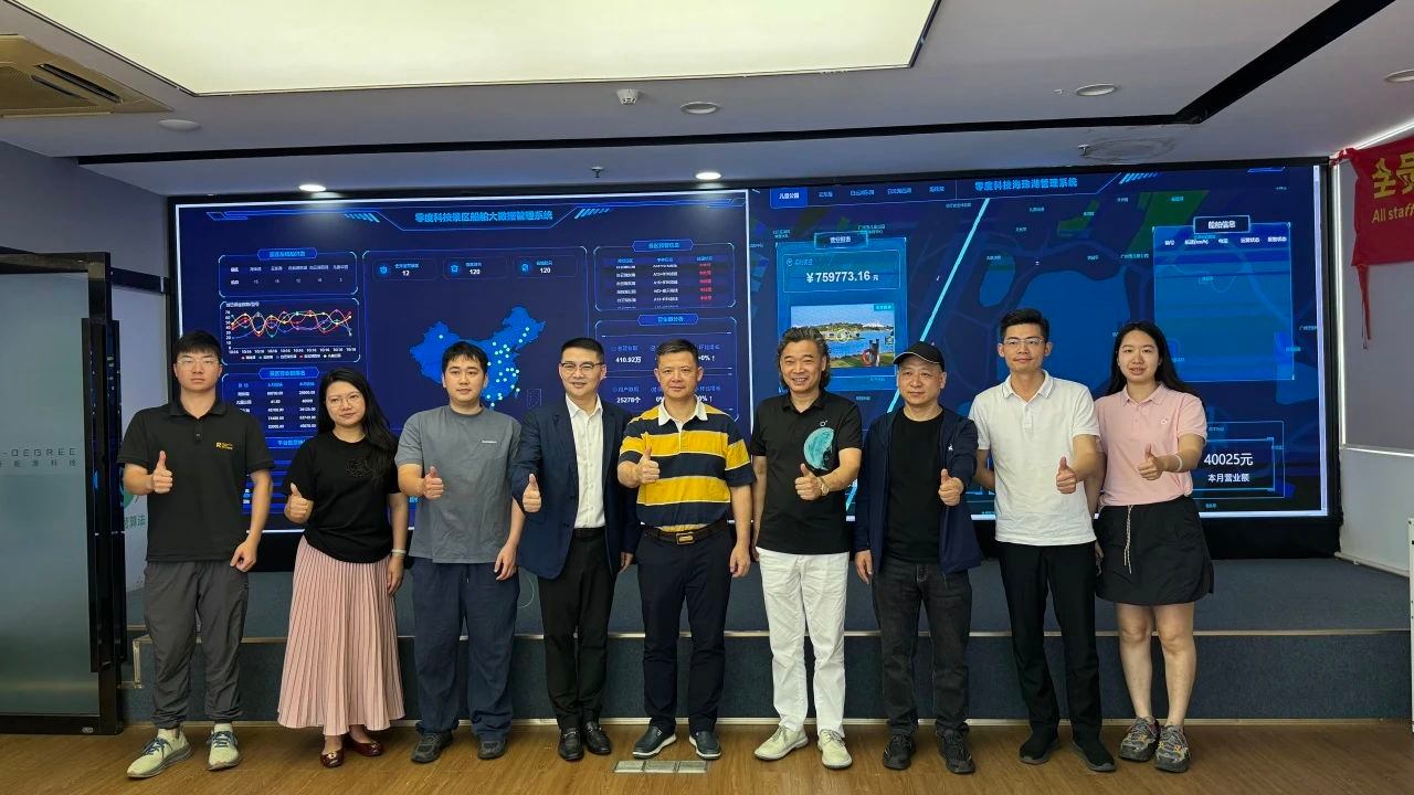 Bu Yongbiao, Deputy Secretary of the Party Committee of Zhujiang Piano Group, and his delegation visited Zero Degree Technology for investigation and research, exploring the path of high-quality development of the cultural and tourism industry.